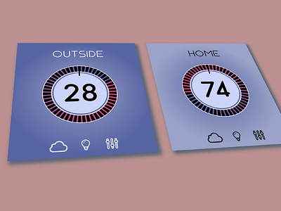 Thermostat Dashboard for DailyUI 021.