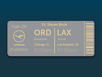 Boarding Pass for DailyUI 024.