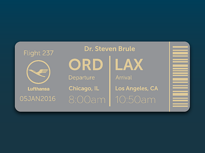 Boarding Pass for DailyUI 024. 024 ardenhanna bayarea boarding dailyui flatdesign forhire graphicdesign pass ui