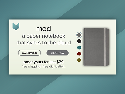 Mod Notebook Product Customization for DailyUI 033.