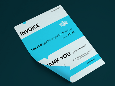 Invoice Mockup for DailyUI 046.