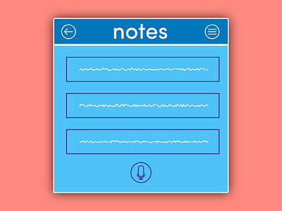 Voice Notes Widget for DailyUI 065. 065 ardenhanna bayarea dailyui freelance ios notes oakland sf widget