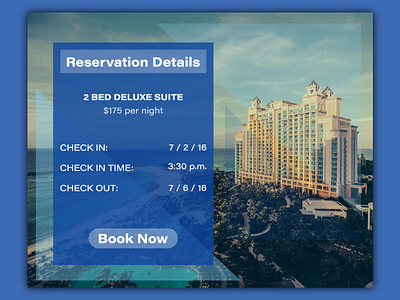 Hotel Booking for DailyUI 067. 067 ardenhanna bay area booking dailyui hotel popup reservation