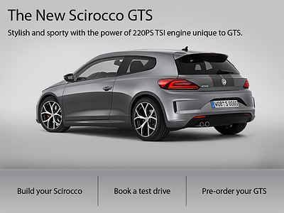 VW Scirocco Pre-order for DailyUI 075. 075 ardenhanna bay area dailyui for hire freelance interface oaklandia preorder sf vw