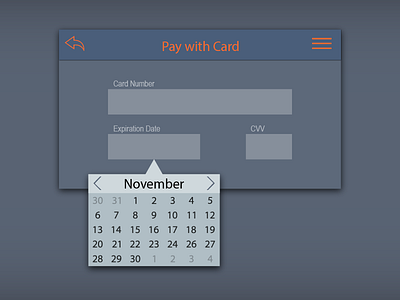 Date Picker Checkout Interface for DailyUI 080.