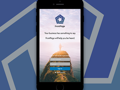 FrontPage iOS App Design Proposal.