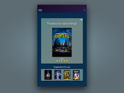 Curated Video Suggestions for iOS Movie Stream App Concept