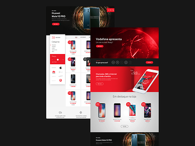 Vodafone Digital Ecosystem design filipesj graphic graphic design interface platform red responsive shop site store ui usability ux vodacom vodafone webdesign