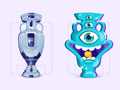 Euro 2020 cup illustration