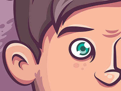 About André Trindade cartoon character eye face graphic hair illustration illustrator smoke vector