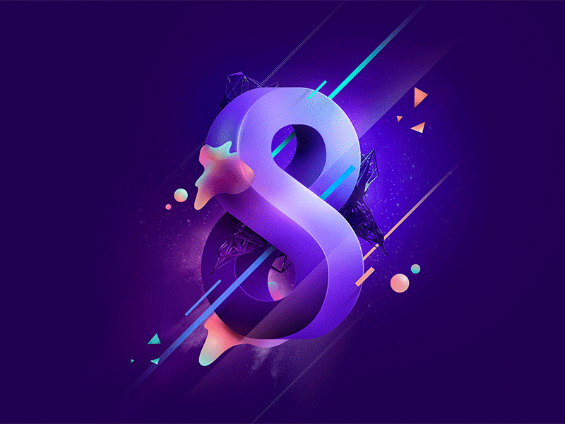 Imagine8 3d cosmos graphic illustration illustrator infinite motion photoshop poster purple type vector