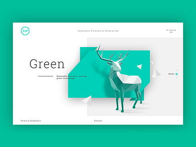 Simple Company Page clean design desktop graphic green interface phone platform reindeer responsive ui ux
