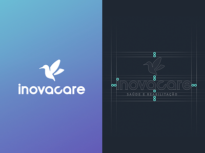 Inovacare Logo bird blue brand branding design graphic health health care illustrator logo vector