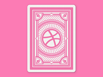 Hello Dribbble! card cards debut dribbble playing card back playing cards