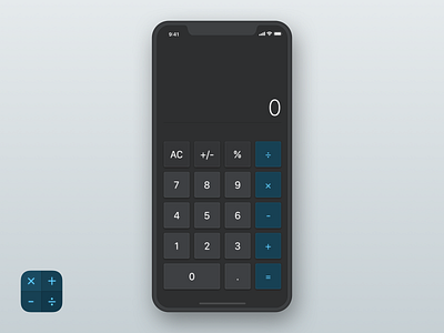 Calculator App - Daily UI 4 + 5 4 5 calculator calculator ui daily ui design icon ios ui