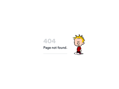 Calvin and Hobbes 404 Page 404 404 error 404 page 8 cartoon daily ui page not found