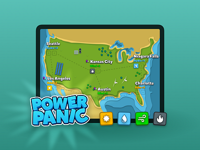 Mobile Game Concept - Power Panic 2d electricity ipad mobile app power panic sprite tycoon video game