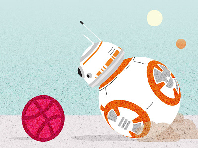 BB-8 Meets Dribble! bb 8 debut illustrator star wars