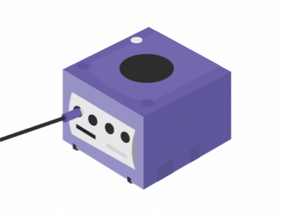 GameCube console gamecube illustration motion nintendo