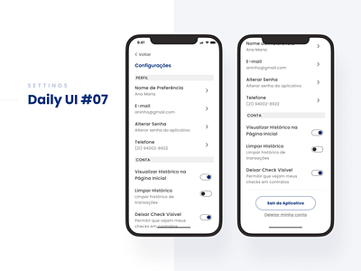 Settings - Daily UI dailyui design ui