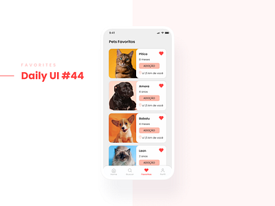 Favorites - Daily UI dailyui design ui