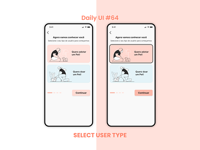 Select User Type - Daily UI dailyui design ui