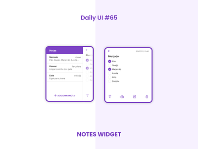 Notes Widget - Daily UI dailyui design ui