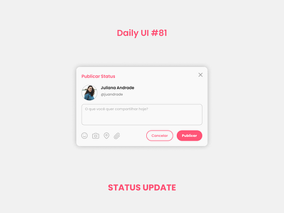 Status Update - Daily UI dailyui design ui