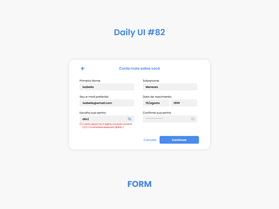 Form - Daily UI dailyui design ui