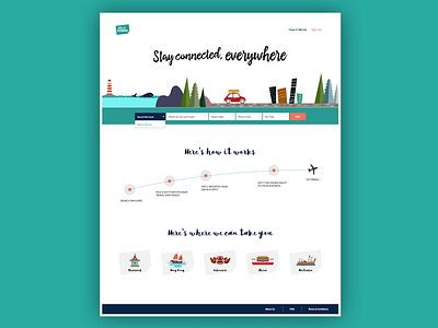 Entirely illustrated webpage illustration proposal ui