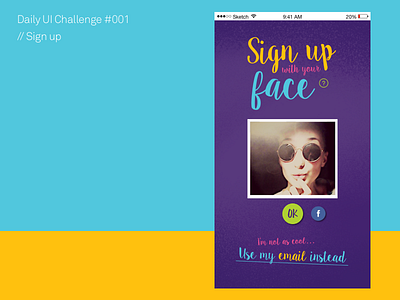 DailyUI // Day 1 : Sign up