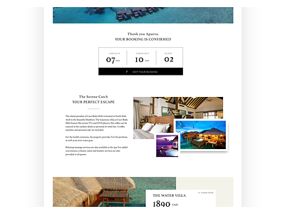 DailyUI // Day 17 : Email Receipt booking.com coco bodu confirmation email receipt hotel hotel booking itinerary maldives receipt room booking
