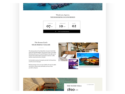 DailyUI // Day 17 : Email Receipt booking.com coco bodu confirmation email receipt hotel hotel booking itinerary maldives receipt room booking