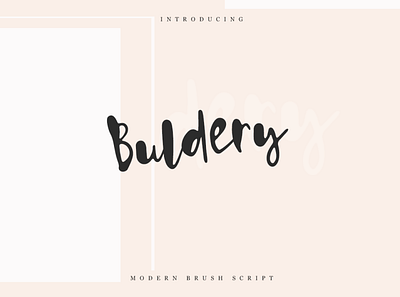 Buldery handwritten font