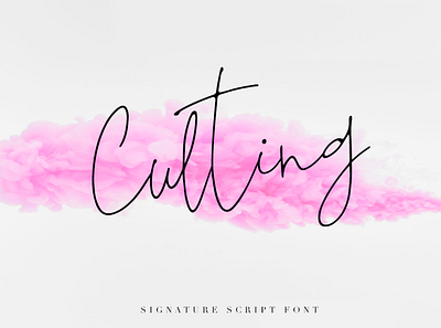 Culting brush script font