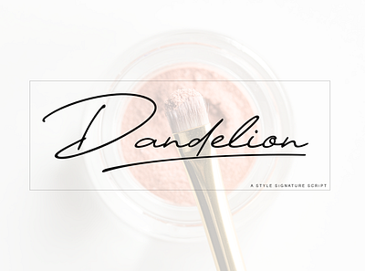 Dandelion hand drawn signature font