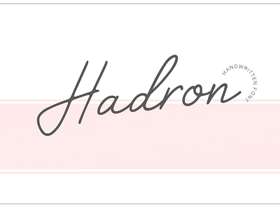 Hadron hand drawn signature font