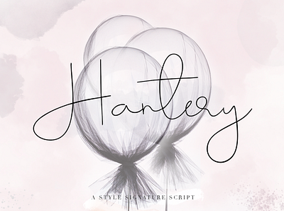 Hantery signature font