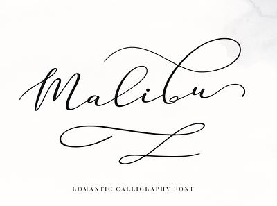 Malibu hand drawn font