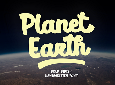 Planet Earth hand drawn font