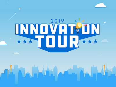 nCino's First Innovation Tour Branding branding design illustration logo vector