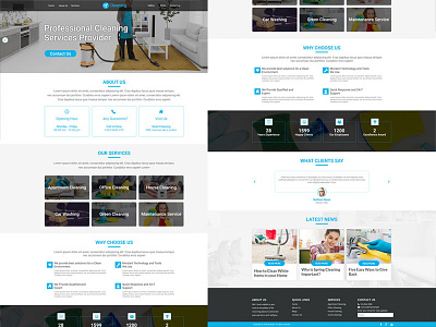 Cleaning template cleaning services typography ui design