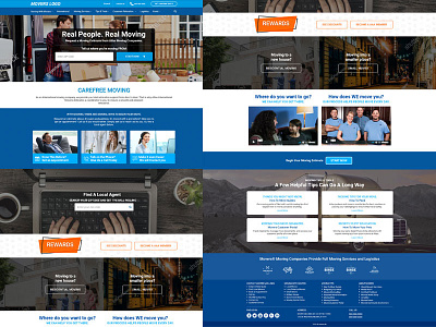 Movers web template movers services typography ui design