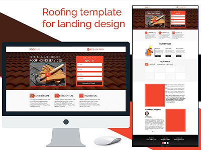 Roofing template for landing design design for landing roofing template