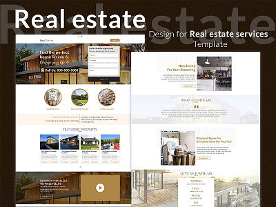 Design for Real Estate Services Template design estate for real services template