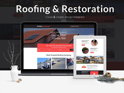 Roofing & Restoration design restoration roofing template