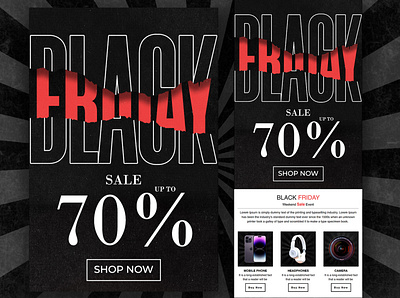 Black Friday Email Template advertising black friday branding design email email design email template email template design landing page mailchimp newsletter offer product template
