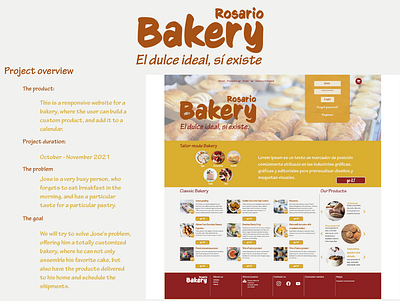 Rosario Bakery - Web Resposive bakery branding design graphic design logo pastry responsivedesign ui ux ux designer web