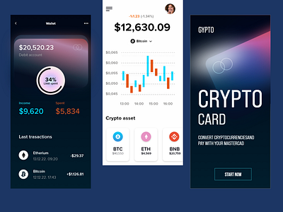 Crypto Card wallet by Fede Biagioli on Dribbble