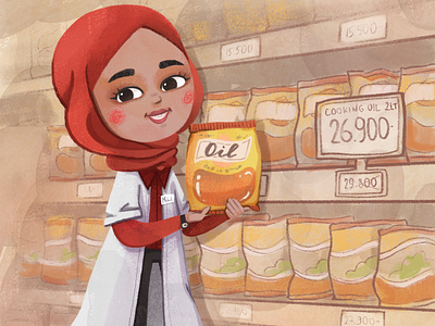 Children’s book about tsunami in Indonesia book design book illustration character character design childrens design childrens illustration childrens illustrator cute hijab illustration indonesia marketer marketing oil seller shop supermarket tsunami